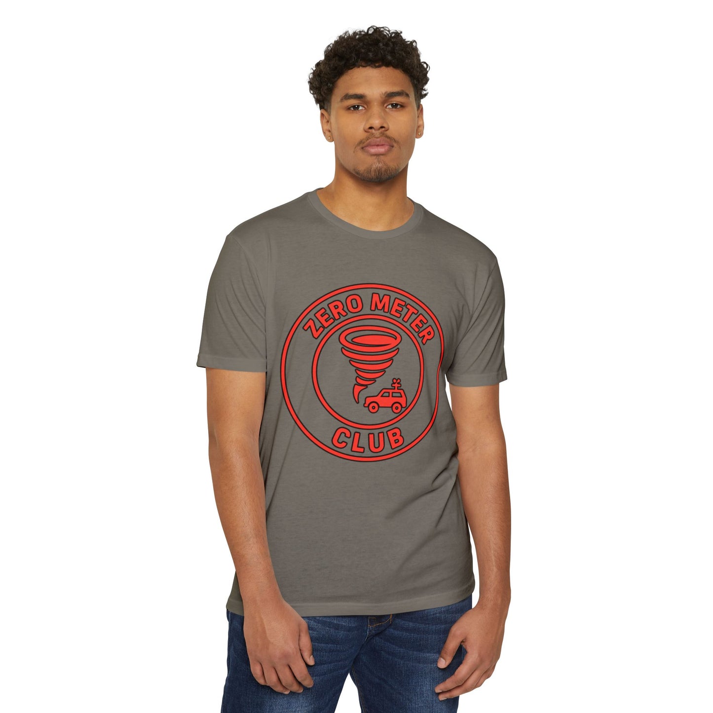 T-Shirt featuring Storm Chaser Design, Zero Meter Club Tee, Gift for Weather Enthusiasts, Tornado Lover's Apparel, Casual Unisex Tee