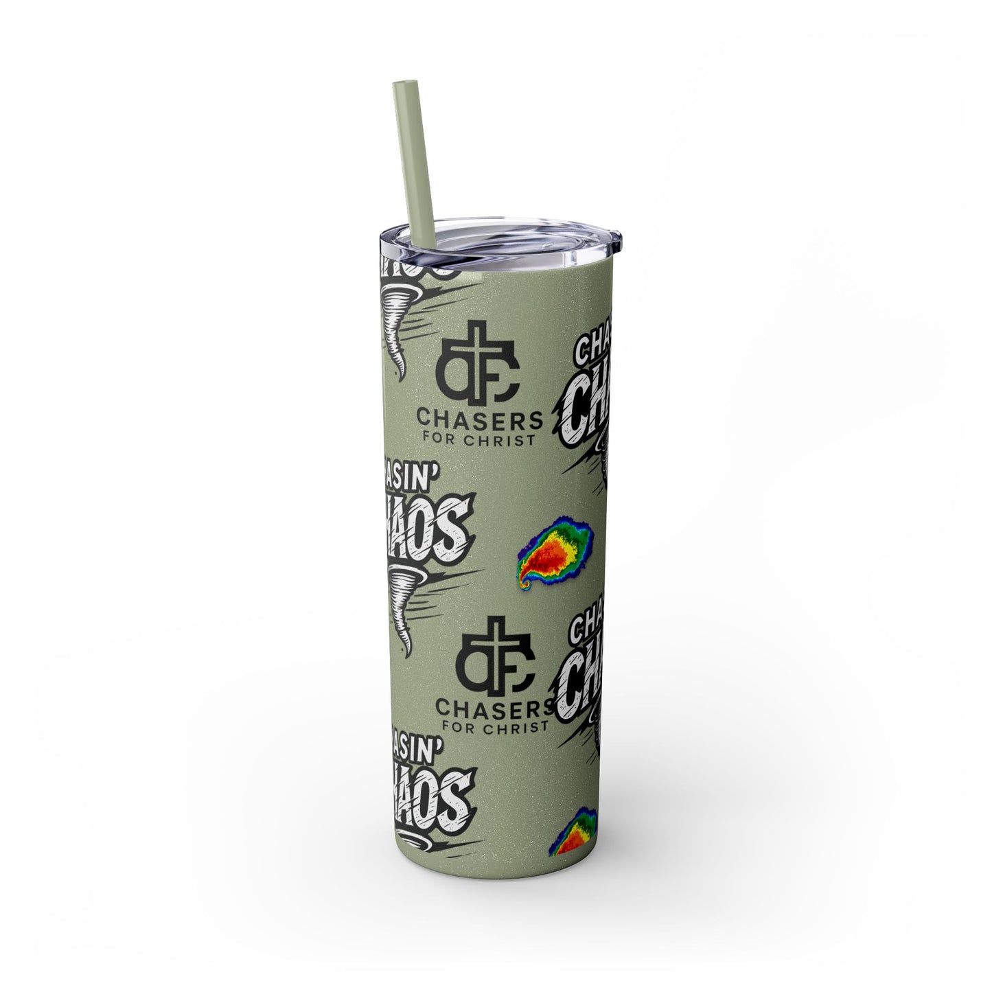 Tumbler Cup with Tornado Radar Image - Storm Chaser Merchandise