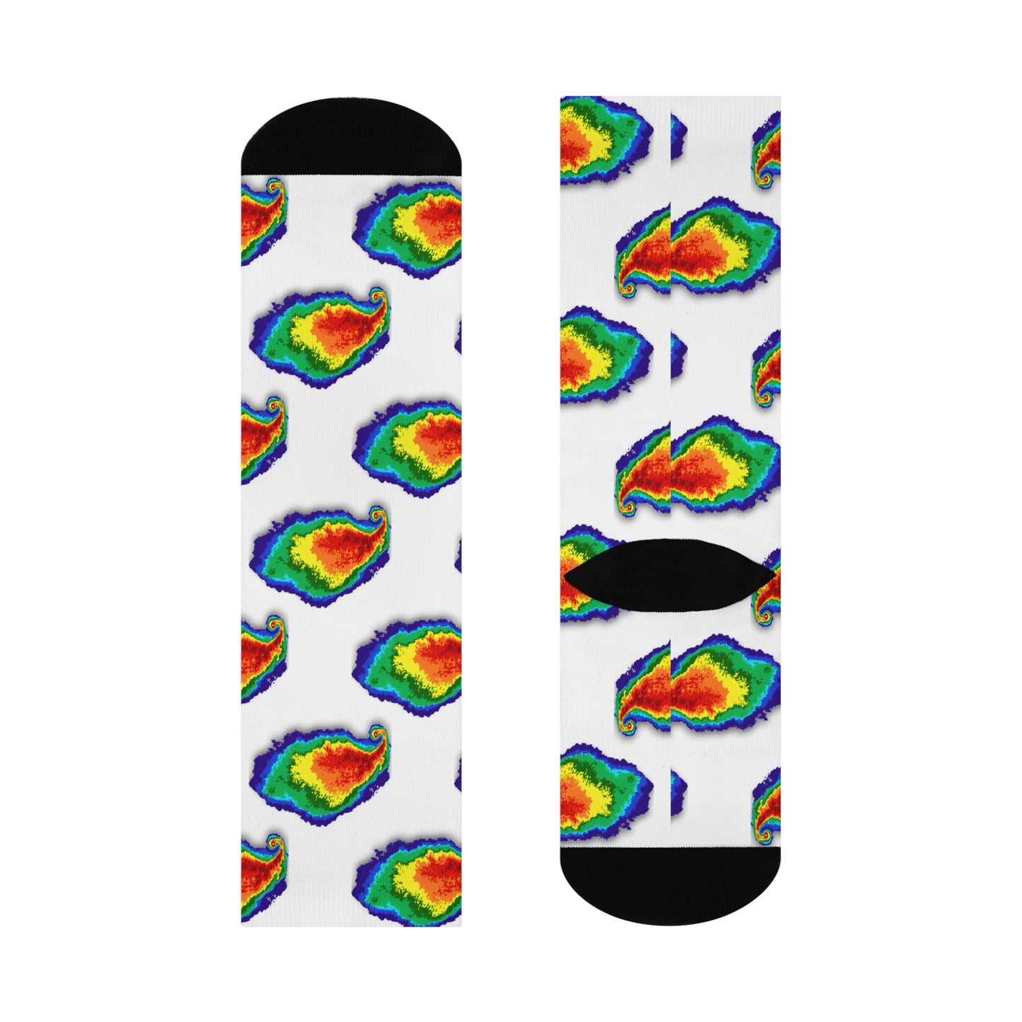Crew Socks - Supercell Lucky Socks with April 27 2011 Tuscaloosa EF5 Tornado Design