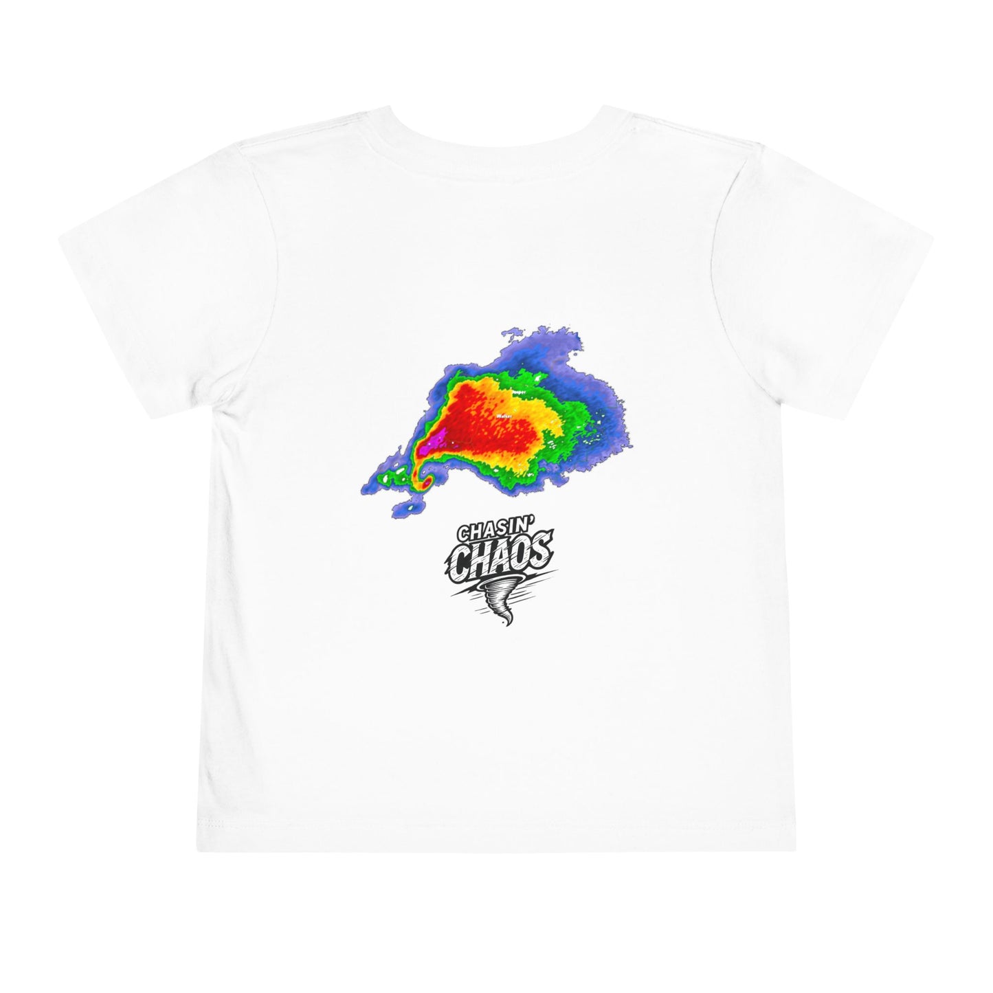 Toddler Tee - Future Storm Chaser with Tornadoes and Chasin Chaos Logo