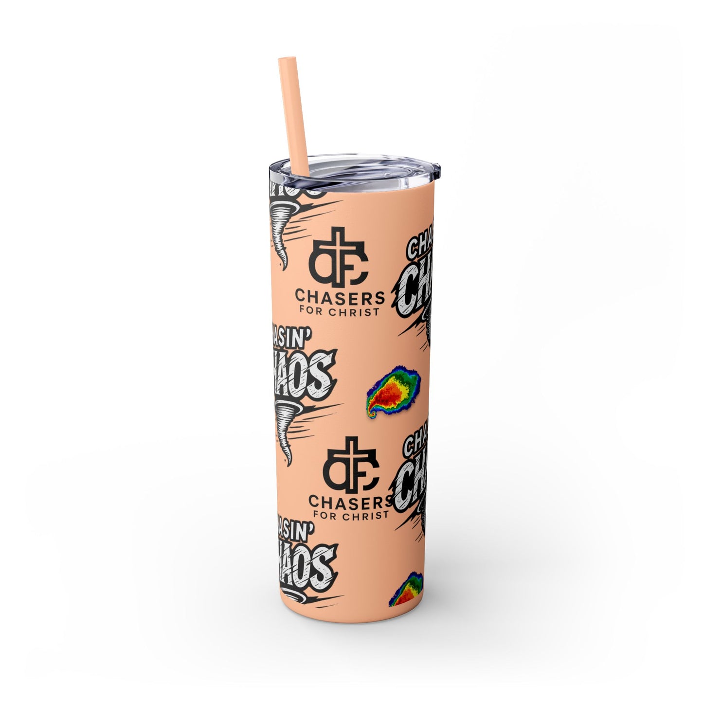 Tumbler Cup with Tornado Radar Image - Storm Chaser Merchandise