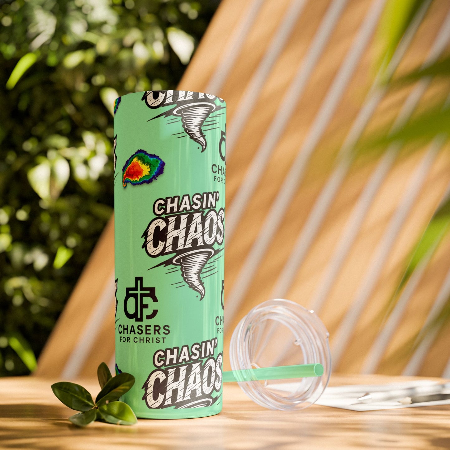 Tumbler Cup with Tornado Radar Image - Storm Chaser Merchandise