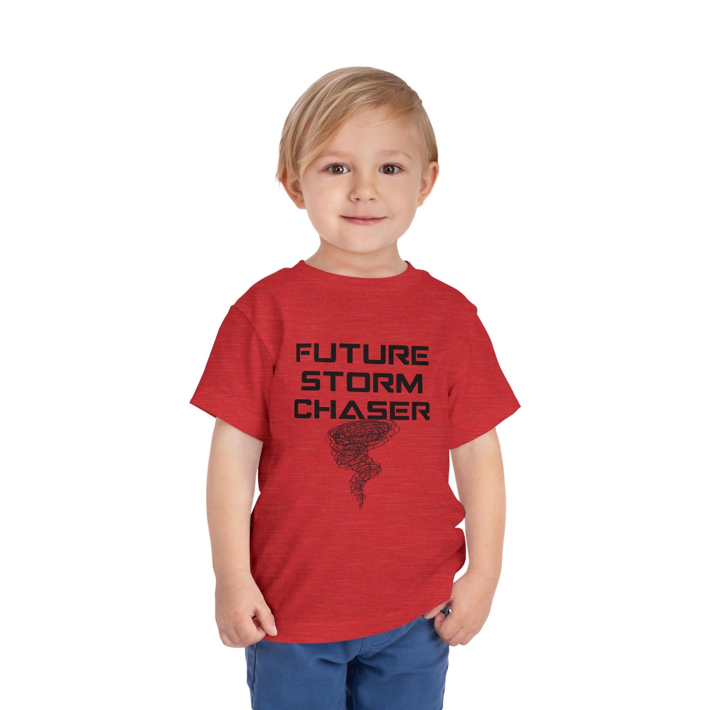 Toddler Tee - Future Storm Chaser with Tornadoes and Chasin Chaos Logo