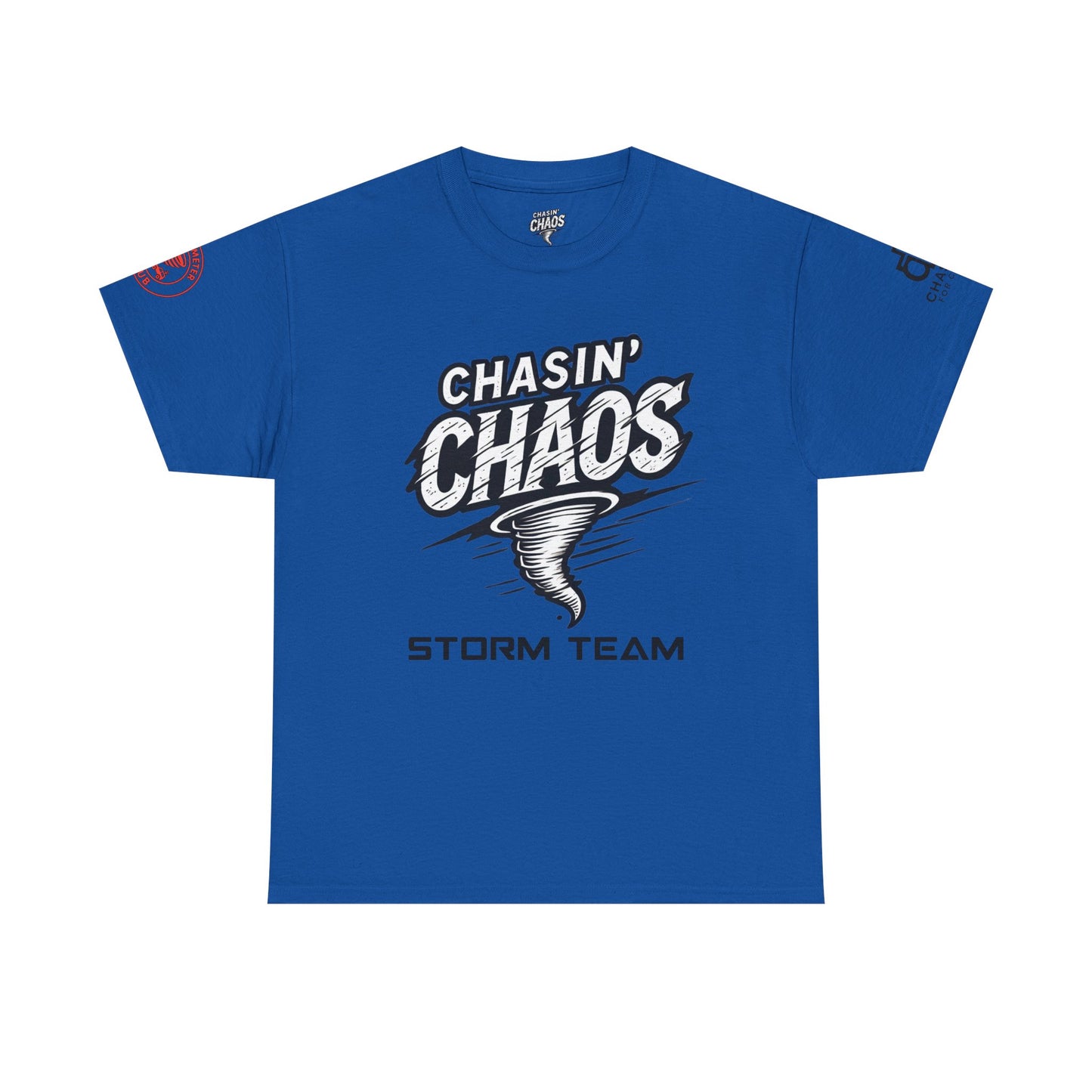 Chaos Storm Team Tee, Unisex Cotton T-Shirt for Storm Chasers, Adventure Shirt, Trending QR Code Apparel, Gift for Weather Enthusiasts