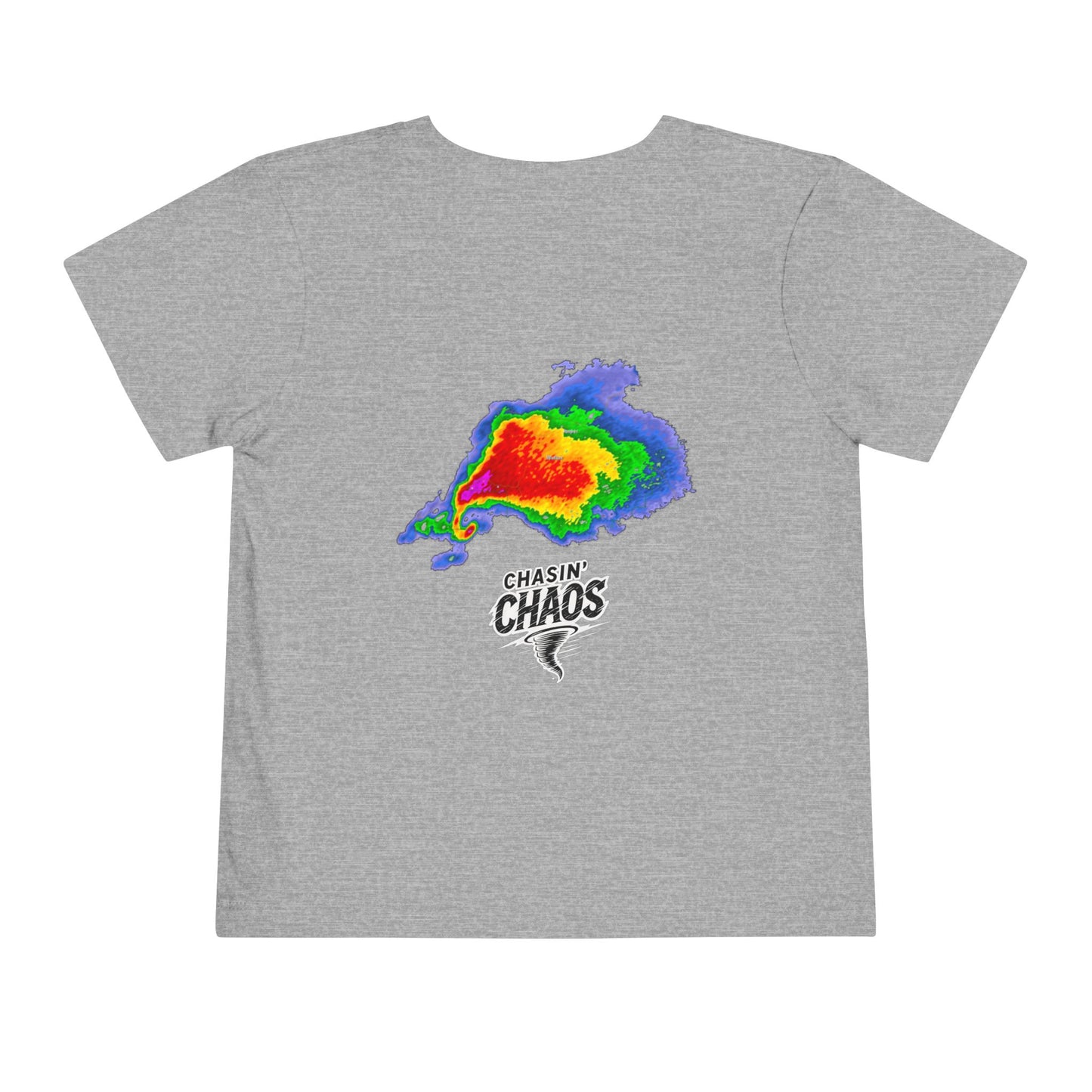 Toddler Tee - Future Storm Chaser with Tornadoes and Chasin Chaos Logo