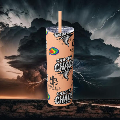 Tumbler Cup with Tornado Radar Image - Storm Chaser Merchandise