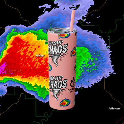 Tumbler Cup with Tornado Radar Image - Storm Chaser Merchandise