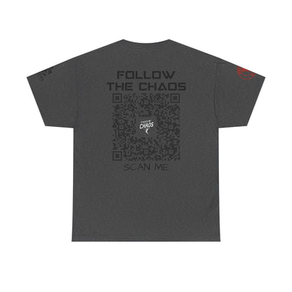 Chaos Storm Team Tee, Unisex Cotton T-Shirt for Storm Chasers, Adventure Shirt, Trending QR Code Apparel, Gift for Weather Enthusiasts
