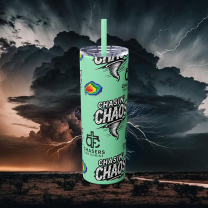 Tumbler Cup with Tornado Radar Image - Storm Chaser Merchandise