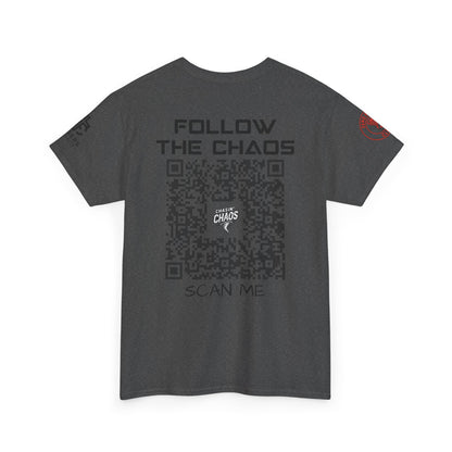 Chaos Storm Team Tee, Unisex Cotton T-Shirt for Storm Chasers, Adventure Shirt, Trending QR Code Apparel, Gift for Weather Enthusiasts