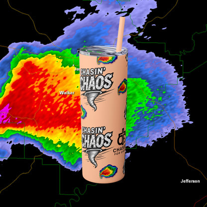 Tumbler Cup with Tornado Radar Image - Storm Chaser Merchandise