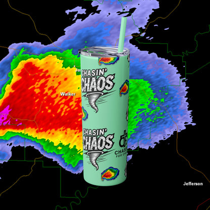 Tumbler Cup with Tornado Radar Image - Storm Chaser Merchandise