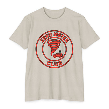 T-Shirt featuring Storm Chaser Design, Zero Meter Club Tee, Gift for Weather Enthusiasts, Tornado Lover's Apparel, Casual Unisex Tee