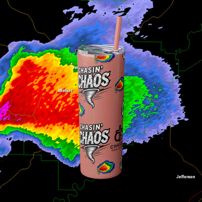 Tumbler Cup with Tornado Radar Image - Storm Chaser Merchandise