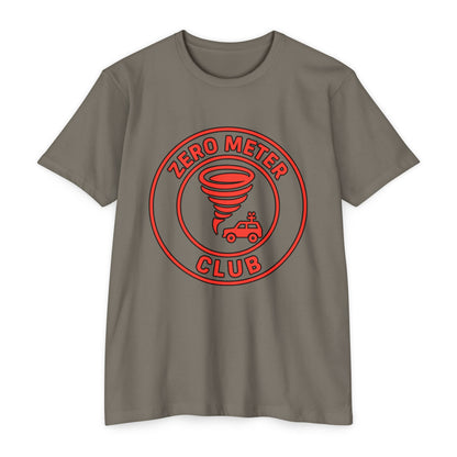 T-Shirt featuring Storm Chaser Design, Zero Meter Club Tee, Gift for Weather Enthusiasts, Tornado Lover's Apparel, Casual Unisex Tee
