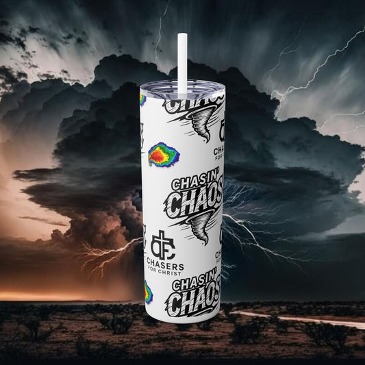 Tumbler Cup with Tornado Radar Image - Storm Chaser Merchandise