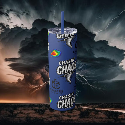 Tumbler Cup with Tornado Radar Image - Storm Chaser Merchandise