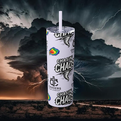 Tumbler Cup with Tornado Radar Image - Storm Chaser Merchandise