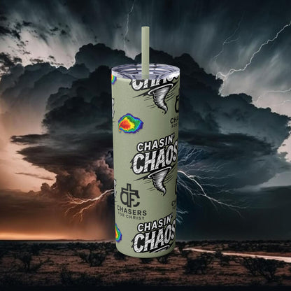 Tumbler Cup with Tornado Radar Image - Storm Chaser Merchandise