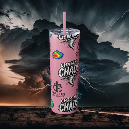 Tumbler Cup with Tornado Radar Image - Storm Chaser Merchandise