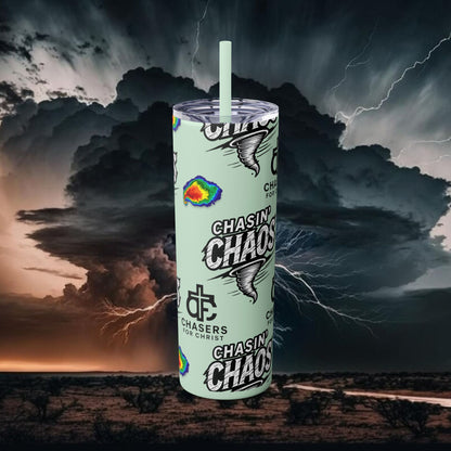 Tumbler Cup with Tornado Radar Image - Storm Chaser Merchandise
