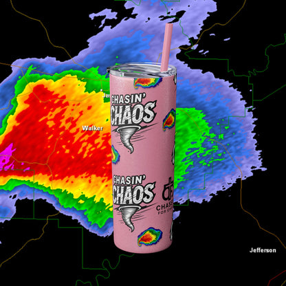 Tumbler Cup with Tornado Radar Image - Storm Chaser Merchandise
