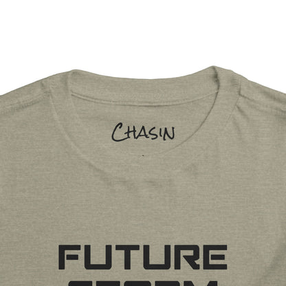 Toddler Tee - Future Storm Chaser with Tornadoes and Chasin Chaos Logo