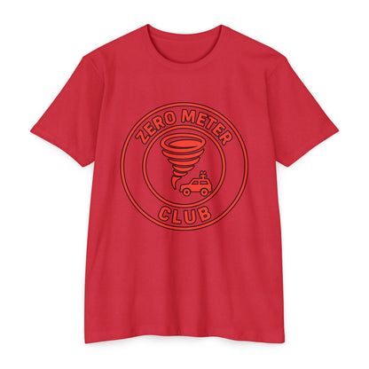 T-Shirt featuring Storm Chaser Design, Zero Meter Club Tee, Gift for Weather Enthusiasts, Tornado Lover's Apparel, Casual Unisex Tee