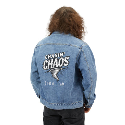 Men's Denim Jacket - Chasin' Chaos Storm Team Vintage Style