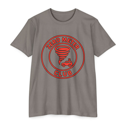 T-Shirt featuring Storm Chaser Design, Zero Meter Club Tee, Gift for Weather Enthusiasts, Tornado Lover's Apparel, Casual Unisex Tee