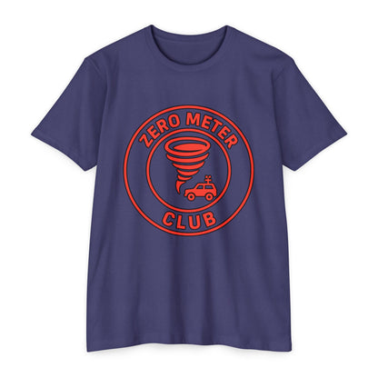 T-Shirt featuring Storm Chaser Design, Zero Meter Club Tee, Gift for Weather Enthusiasts, Tornado Lover's Apparel, Casual Unisex Tee