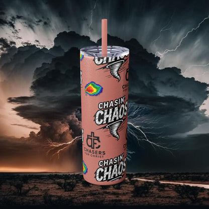 Tumbler Cup with Tornado Radar Image - Storm Chaser Merchandise