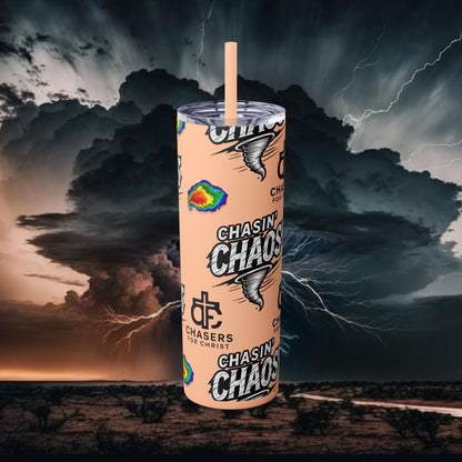Tumbler Cup with Tornado Radar Image - Storm Chaser Merchandise