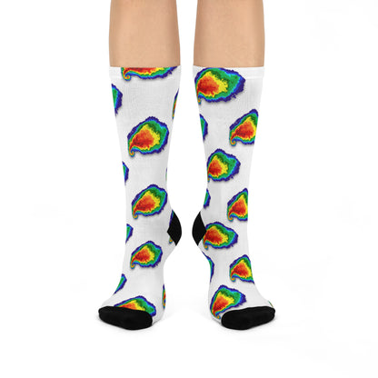 Crew Socks - Supercell Lucky Socks with April 27 2011 Tuscaloosa EF5 Tornado Design