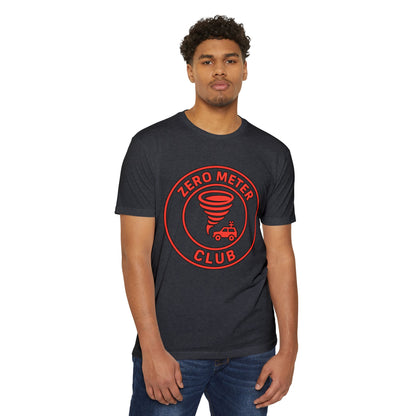 T-Shirt featuring Storm Chaser Design, Zero Meter Club Tee, Gift for Weather Enthusiasts, Tornado Lover's Apparel, Casual Unisex Tee
