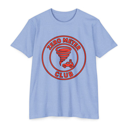 T-Shirt featuring Storm Chaser Design, Zero Meter Club Tee, Gift for Weather Enthusiasts, Tornado Lover's Apparel, Casual Unisex Tee